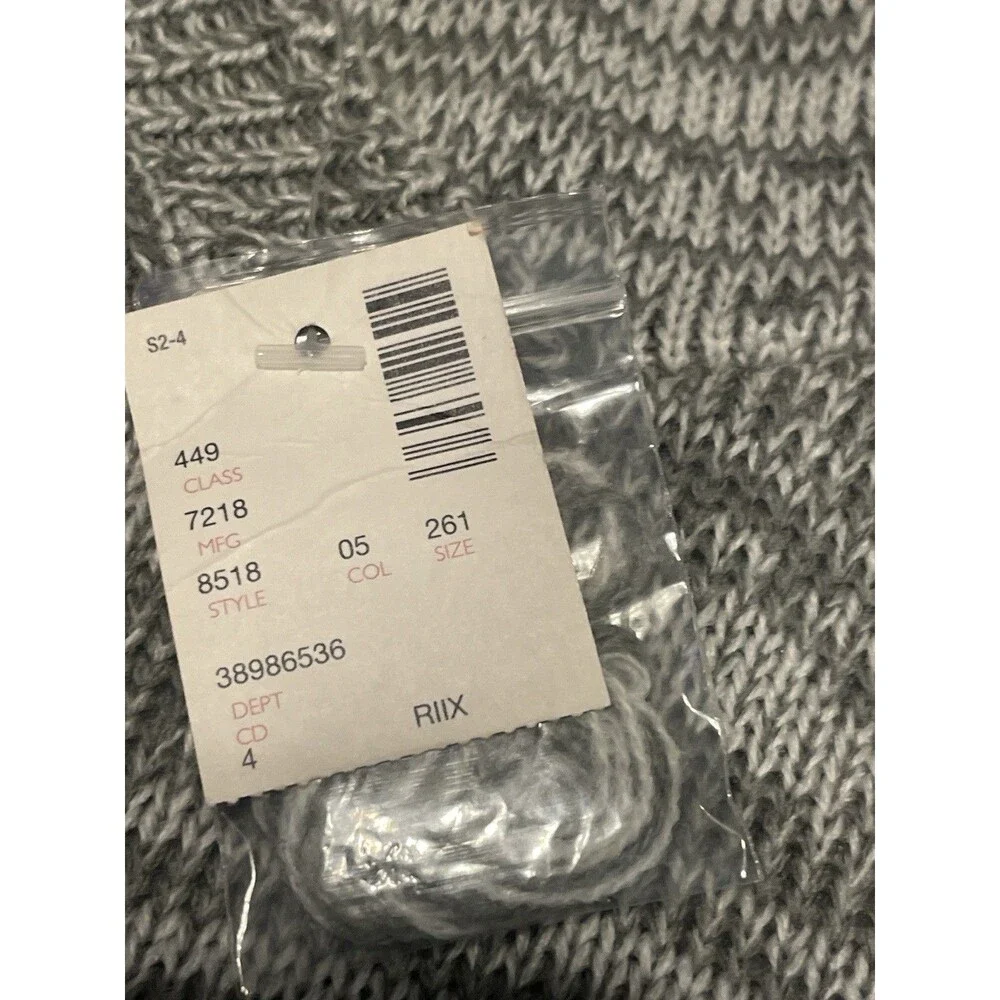 Avenue Plus Size Sweater 26/28 Gray White Marled Knit Hoodie Cozy Casual NWT‎
